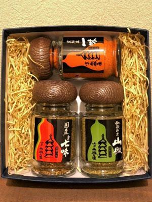 国産京七味・一味・山椒　瓶セット